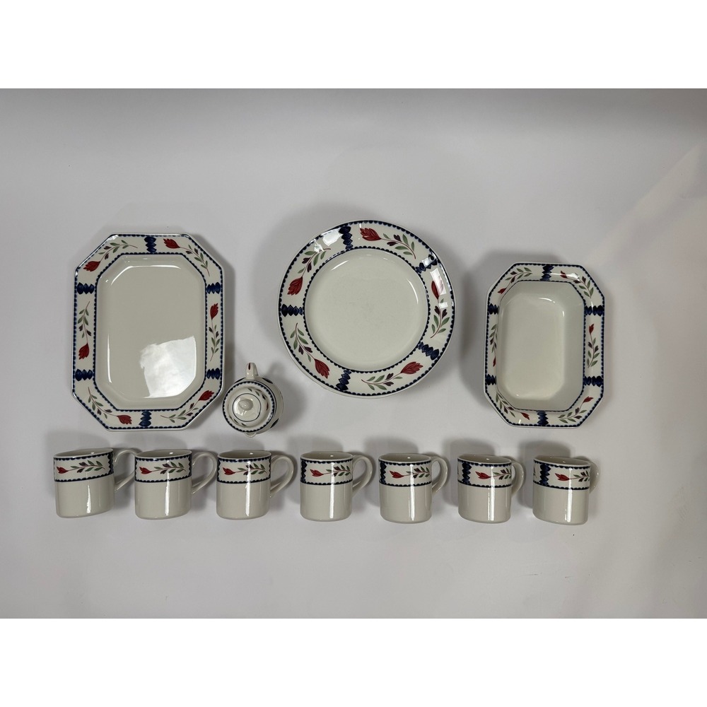 Complete Adams Lancaster Ironstone Dinnerware Set 11 Pieces